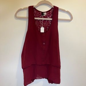 H&M size 10 Maroon layered tank